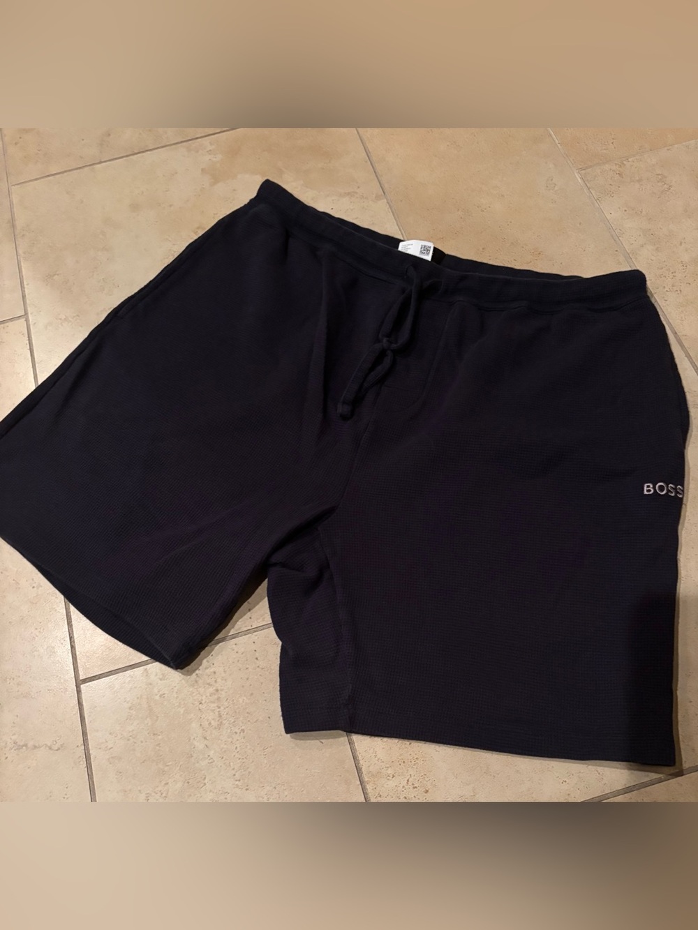 Hugo Boss Navy Home Comfotable Waffle Drawstring Shorts Men’s XXL New